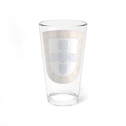 CoA of Portugal 1248-1385 shield-shaped (Portugal) (Coat of Arms) Pint Glass 16oz - Go Mug Yourself