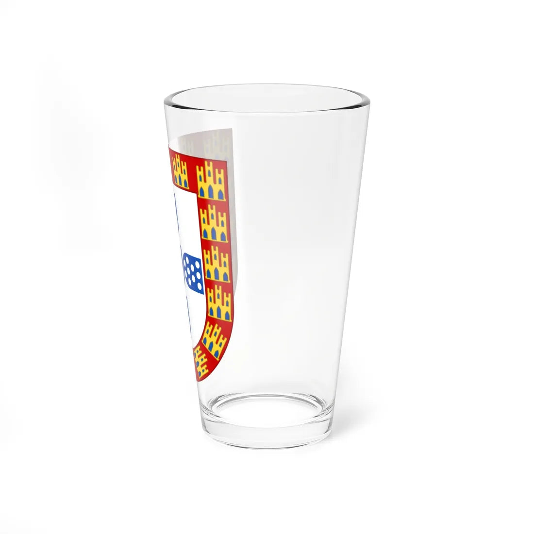 CoA of Portugal 1248-1385 shield-shaped (Portugal) (Coat of Arms) Pint Glass 16oz - Go Mug Yourself