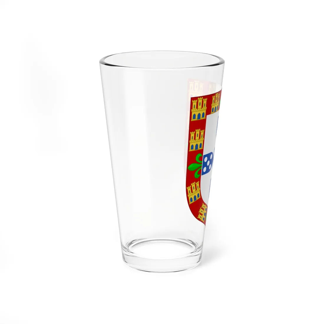 CoA of Portugal 1385-1485 uncrowned shield (Portugal) (Coat of Arms) Pint Glass 16oz - Go Mug Yourself