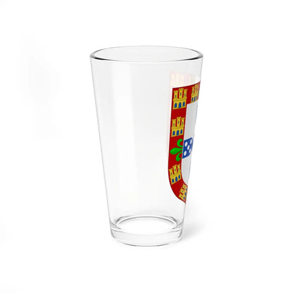 CoA of Portugal 1385-1485 uncrowned shield (Portugal) (Coat of Arms) Pint Glass 16oz - Go Mug Yourself
