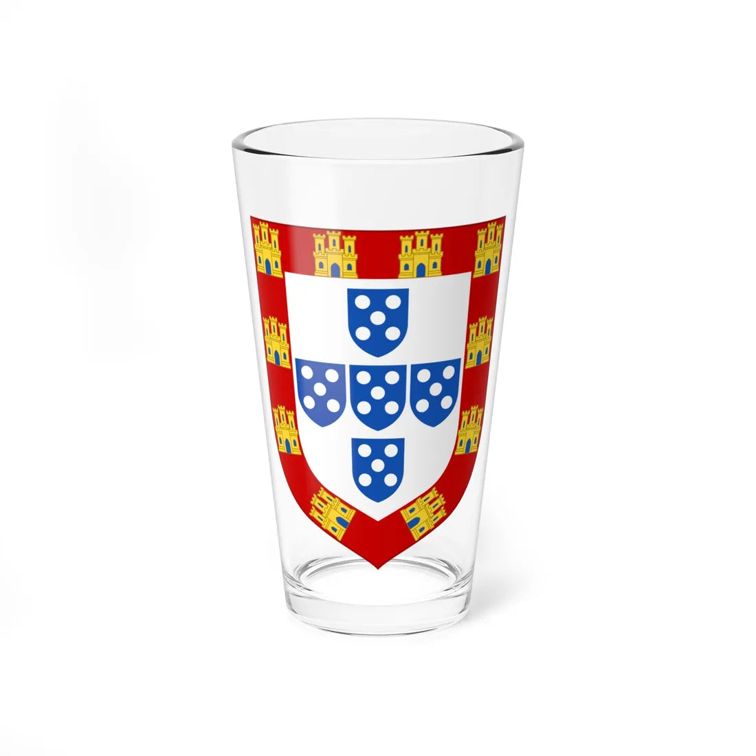 CoA of Portugal 1485-1570s uncrowned shield (Portugal) (Coat of Arms) Pint Glass 16oz 16oz - Go Mug Yourself
