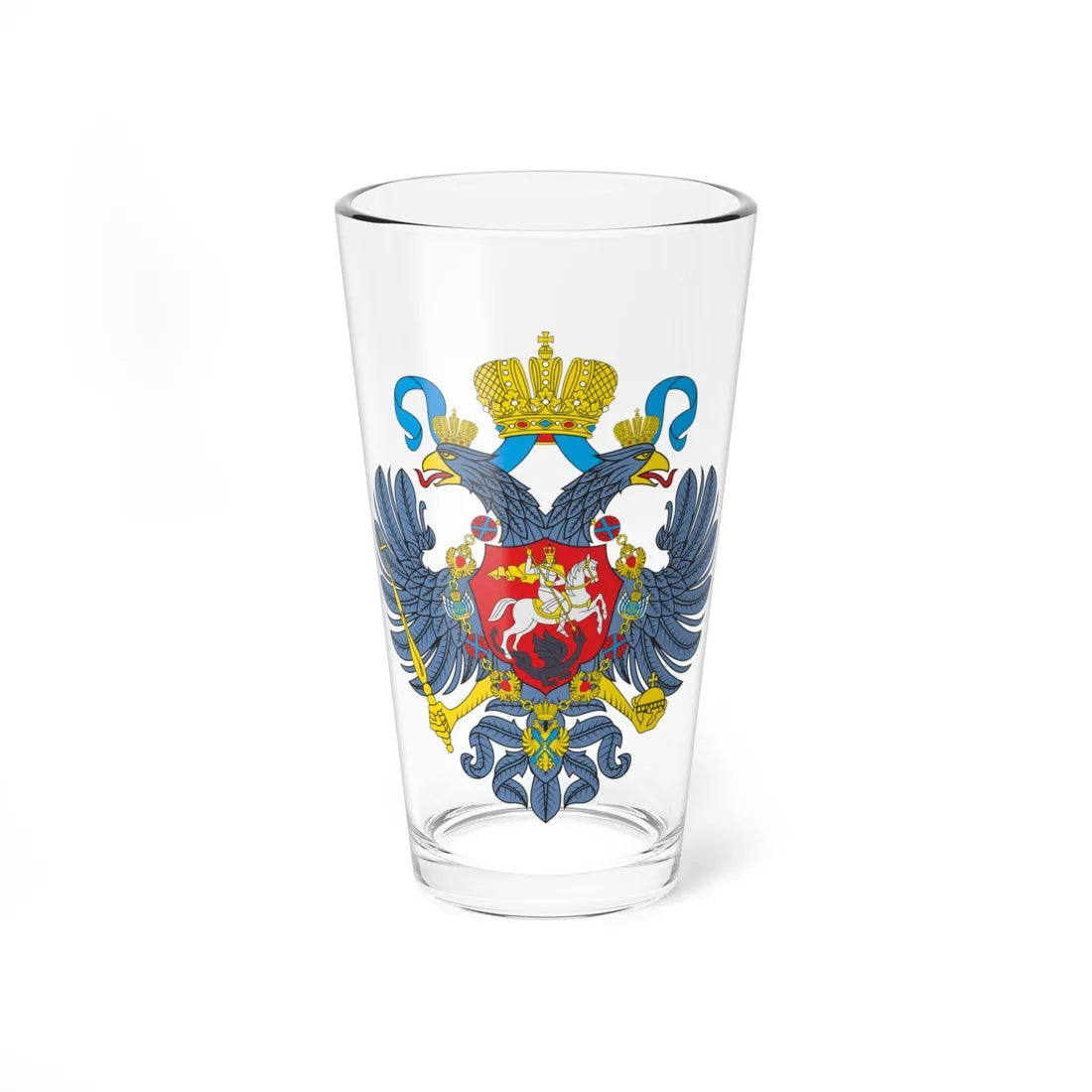 CoA of Russian Empire 1721 (Russia) (Coat of Arms) Pint Glass 16oz 16oz - Go Mug Yourself