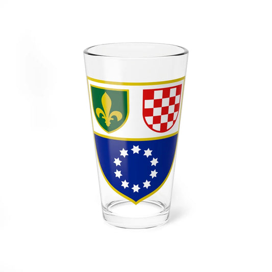 CoA of the Federation of Bosnia and Herzegovina 1996-2007 (Bosnia and Herzegovina) (Coat of Arms) Pint Glass 16oz 16oz - Go Mug Yourself