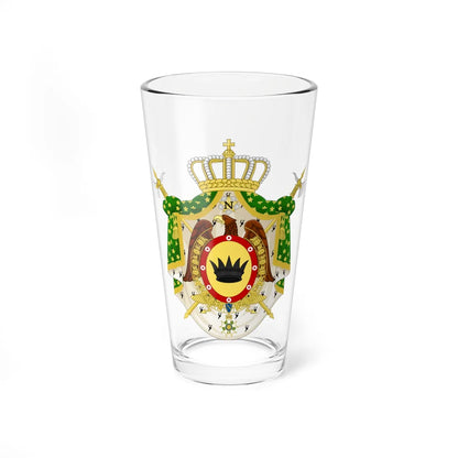 COA of the Napoleonic Kingdom of Italy Variant (Italy) (Coat of Arms) Pint Glass 16oz 16oz - Go Mug Yourself