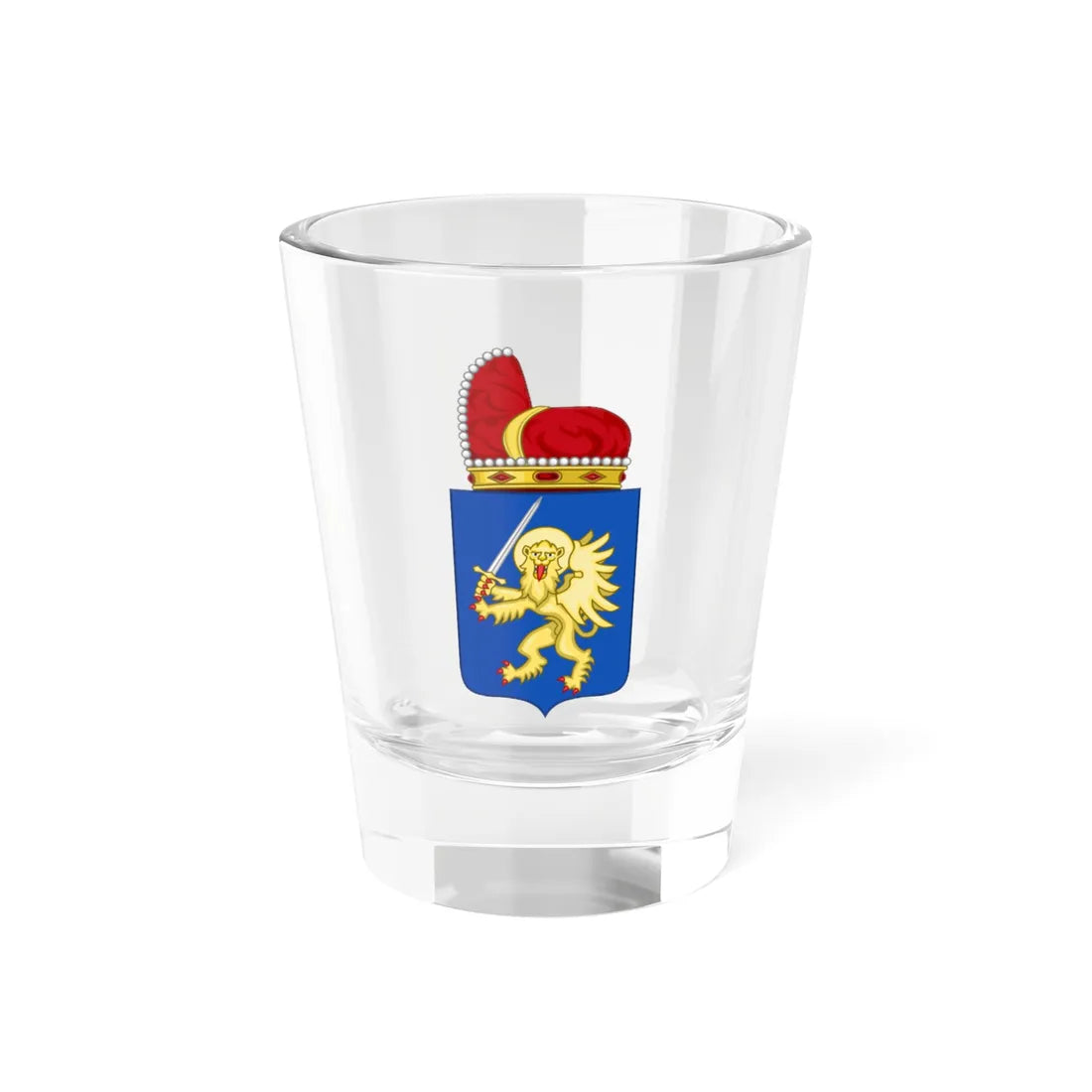 CoA of Venetian Province Wiki Style (Italy) (Coat of Arms) Shot Glass 1.5oz 1.5oz - Go Mug Yourself