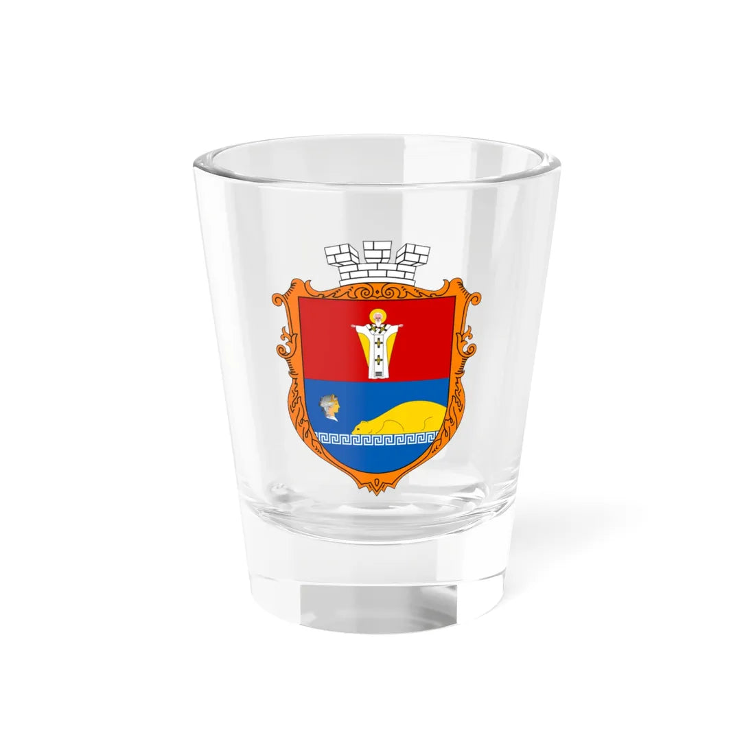 COA Partenit Krym UHT (Russia) (Coat of Arms) Shot Glass 1.5oz 1.5oz - Go Mug Yourself