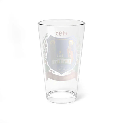 COA Petropavlivska Borshchahivka Kyivska Ukraine (Ukraine) (Coat of Arms) Pint Glass 16oz - Go Mug Yourself