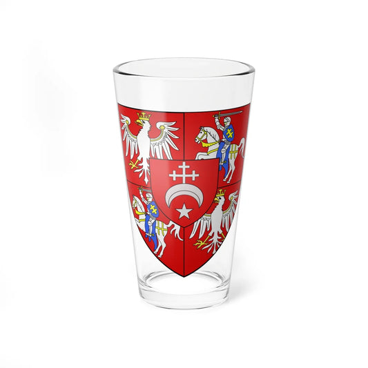 COA polish king Michel Wisniowiecki (Lithuania) (Coat of Arms) Pint Glass 16oz 16oz - Go Mug Yourself
