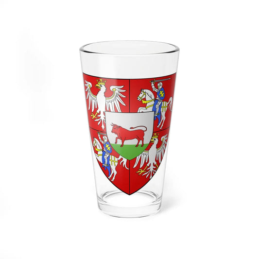 COA polish king Stanislas II Poniatowsky (Lithuania) (Coat of Arms) Pint Glass 16oz 16oz - Go Mug Yourself