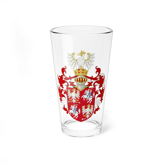 COA Polish-Lithuanian Commonwealth with crest (Lithuania) (Coat of Arms) Pint Glass 16oz 16oz - Go Mug Yourself