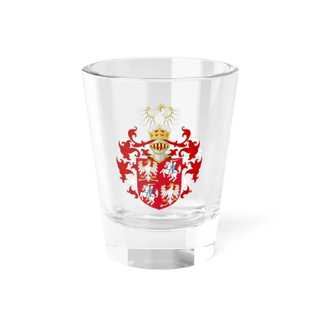 COA Polish-Lithuanian Commonwealth with crest (Lithuania) (Coat of Arms) Shot Glass 1.5oz 1.5oz - Go Mug Yourself