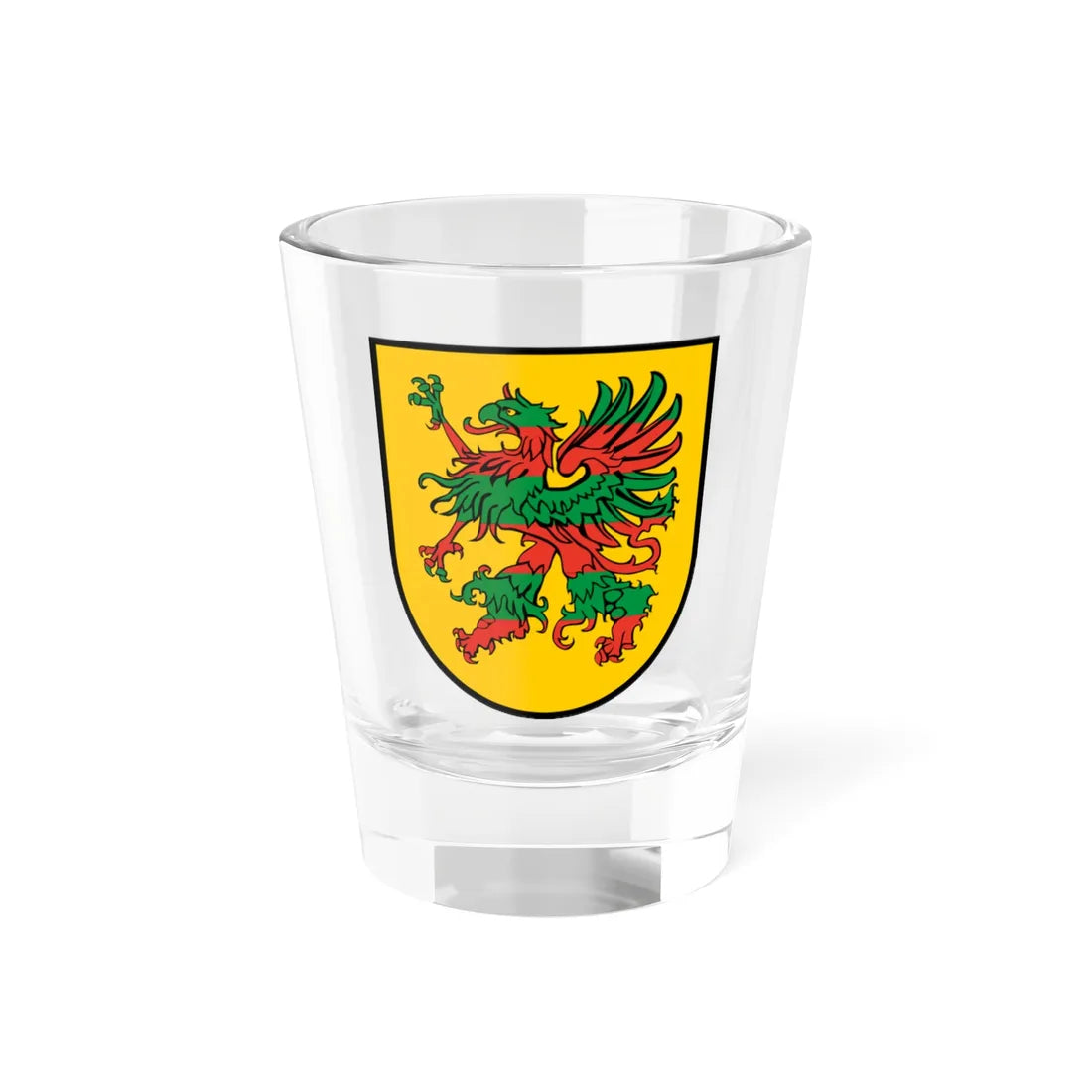COA Pomerania-Groswin Iberian style shield (Germany) (Coat of Arms) Shot Glass 1.5oz 1.5oz - Go Mug Yourself
