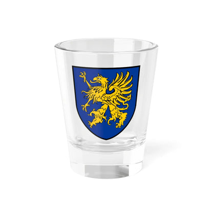 COA Pomerania-Stargard French style shield white (Poland) (Coat of Arms) Shot Glass 1.5oz 1.5oz - Go Mug Yourself