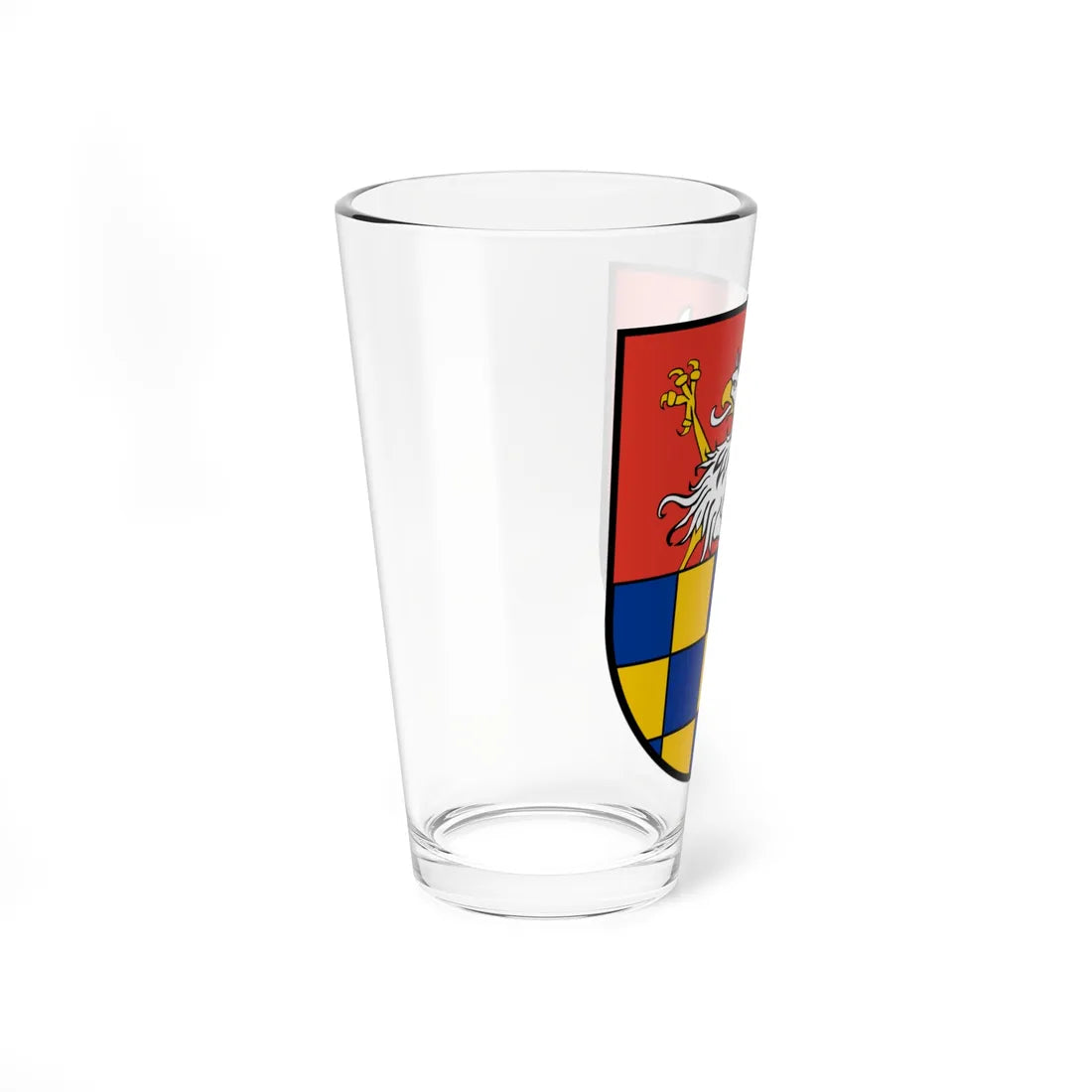 COA Pomerania Wolgast checkerd Iberian style shield white 1 (Poland) (Coat of Arms) Pint Glass 16oz - Go Mug Yourself