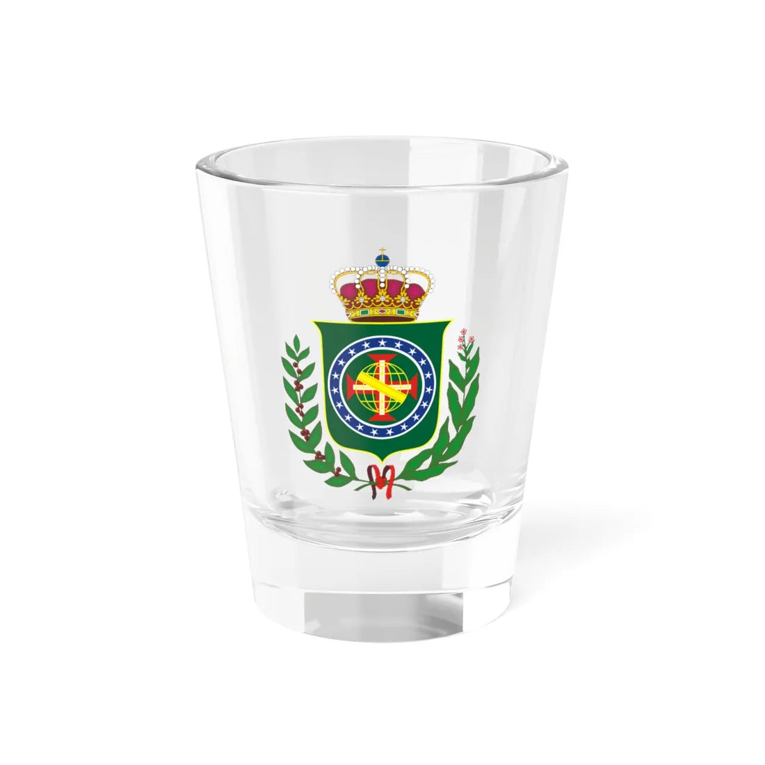 COA Regent Prince of Brazil (Brazil) (Coat of Arms) Shot Glass 1.5oz 1.5oz - Go Mug Yourself