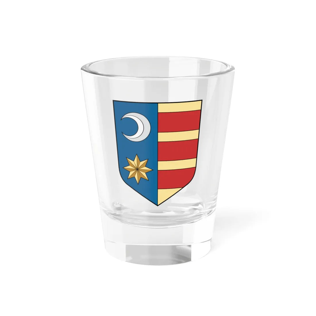 Coa Romania Family Vlad Țepeș v2 (Oman) (Coat of Arms) Shot Glass 1.5oz 1.5oz - Go Mug Yourself