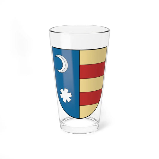 Coa Romania Family Vladislav II (Oman) (Coat of Arms) Pint Glass 16oz 16oz - Go Mug Yourself