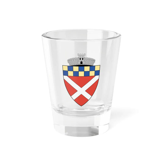 Coa Romania Town Bácsi (Oman) (Coat of Arms) Shot Glass 1.5oz 1.5oz - Go Mug Yourself