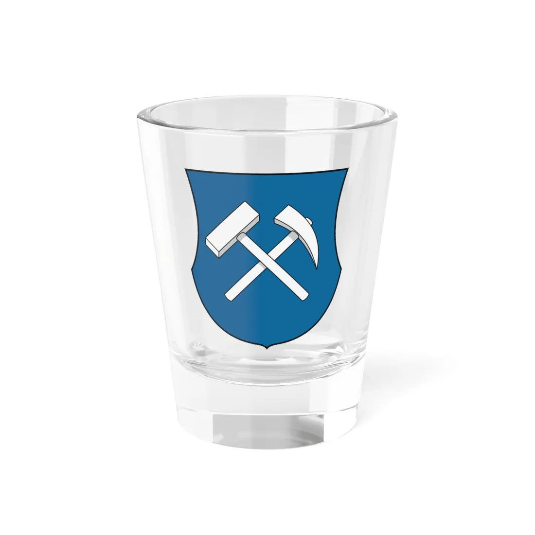 Coa Romania Town Boksánbánya Historical (Oman) (Coat of Arms) Shot Glass 1.5oz 1.5oz - Go Mug Yourself