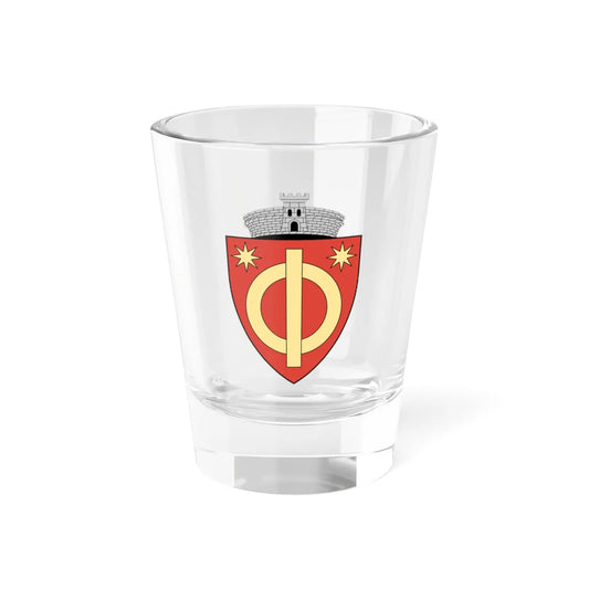 Coa Romania Town Botfalu (Oman) (Coat of Arms) Shot Glass 1.5oz 1.5oz - Go Mug Yourself