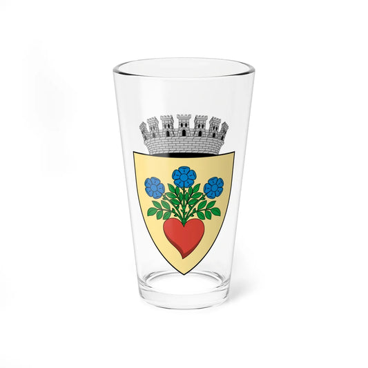 Coa Romania Town Csíkszereda 2 (Oman) (Coat of Arms) Pint Glass 16oz 16oz - Go Mug Yourself