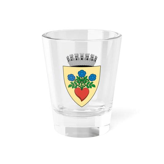 Coa Romania Town Csíkszereda 2 (Oman) (Coat of Arms) Shot Glass 1.5oz 1.5oz - Go Mug Yourself