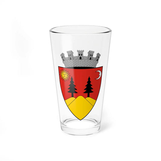 Coa Romania Town Falticsén (Oman) (Coat of Arms) Pint Glass 16oz 16oz - Go Mug Yourself