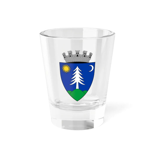 Coa Romania Town Gyergyószentmiklós 2 (Oman) (Coat of Arms) Shot Glass 1.5oz 1.5oz - Go Mug Yourself