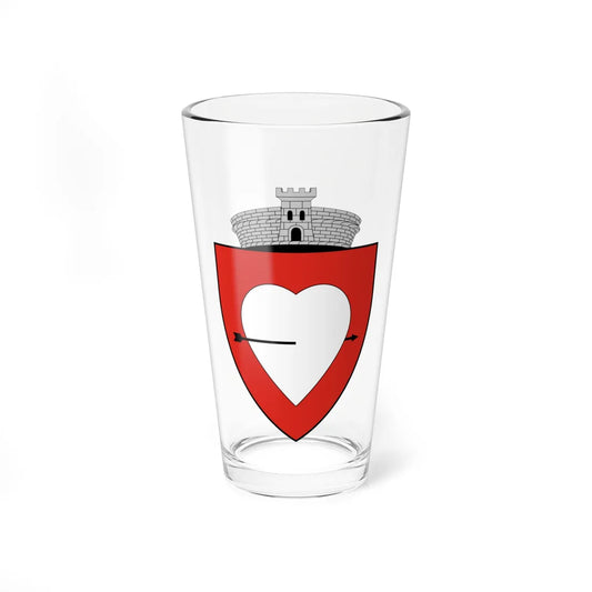 Coa Romania Town Laudonfalva (Oman) (Coat of Arms) Pint Glass 16oz 16oz - Go Mug Yourself