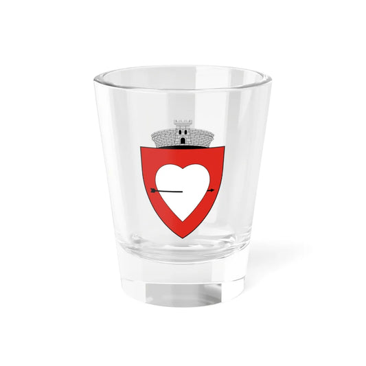 Coa Romania Town Laudonfalva (Oman) (Coat of Arms) Shot Glass 1.5oz 1.5oz - Go Mug Yourself