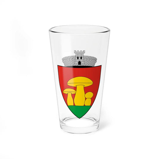 Coa Romania Town Novákfalva (Oman) (Coat of Arms) Pint Glass 16oz 16oz - Go Mug Yourself