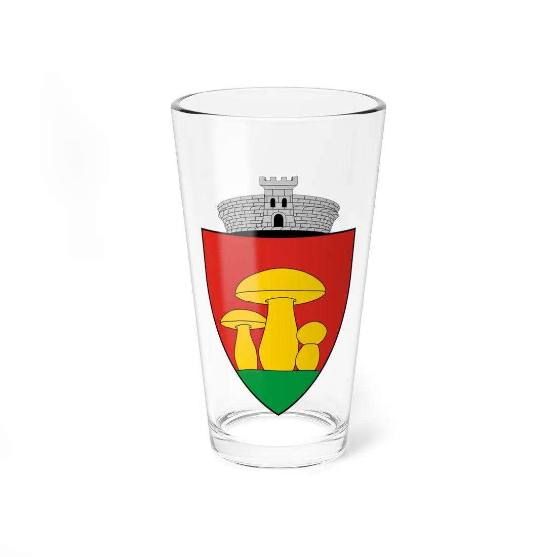 Coa Romania Town Novákfalva (Oman) (Coat of Arms) Pint Glass 16oz - Go Mug Yourself