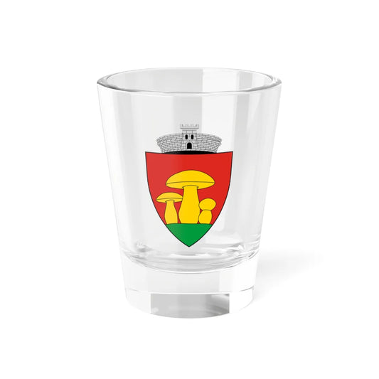 Coa Romania Town Novákfalva (Oman) (Coat of Arms) Shot Glass 1.5oz 1.5oz - Go Mug Yourself
