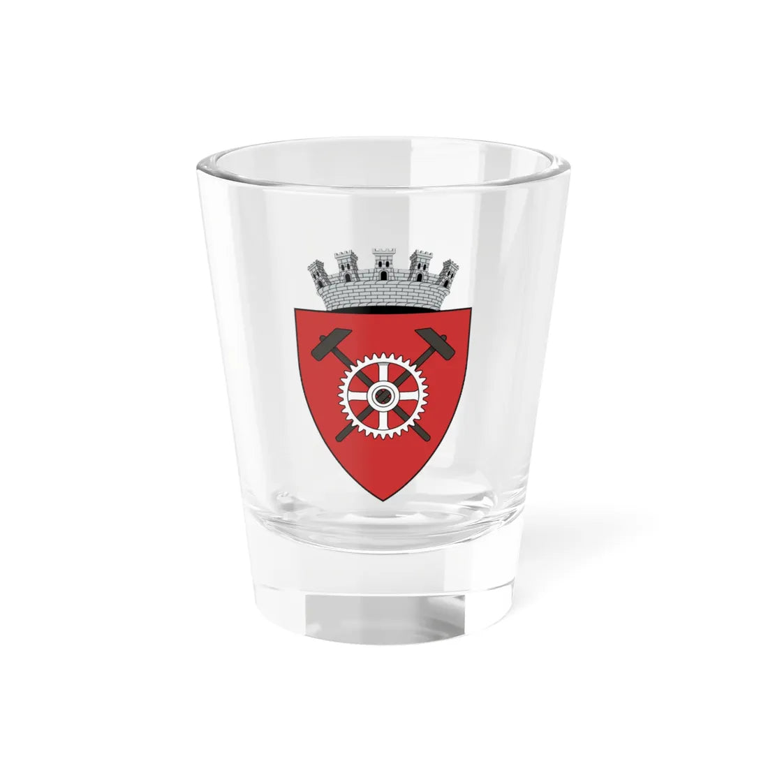Coa Romania Town Oravicabánya History (Oman) (Coat of Arms) Shot Glass 1.5oz 1.5oz - Go Mug Yourself