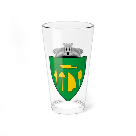 Coa Romania Town Érbogyoszló (Oman) (Coat of Arms) Pint Glass 16oz 16oz - Go Mug Yourself