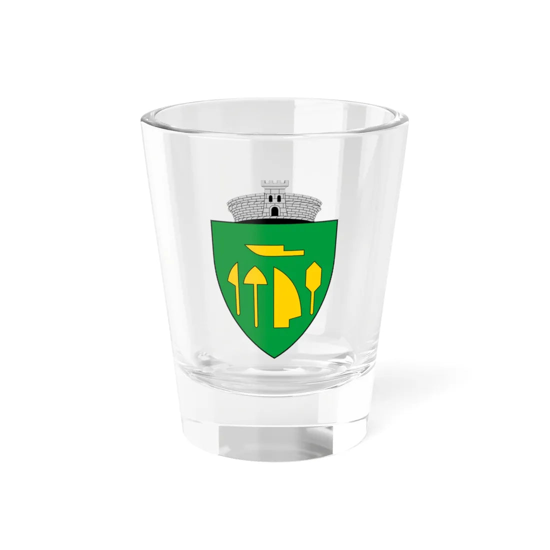 Coa Romania Town Érbogyoszló (Oman) (Coat of Arms) Shot Glass 1.5oz 1.5oz - Go Mug Yourself
