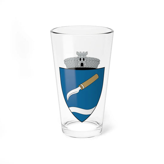 Coa Romania Town Scorțaru Nou (Oman) (Coat of Arms) Pint Glass 16oz 16oz - Go Mug Yourself