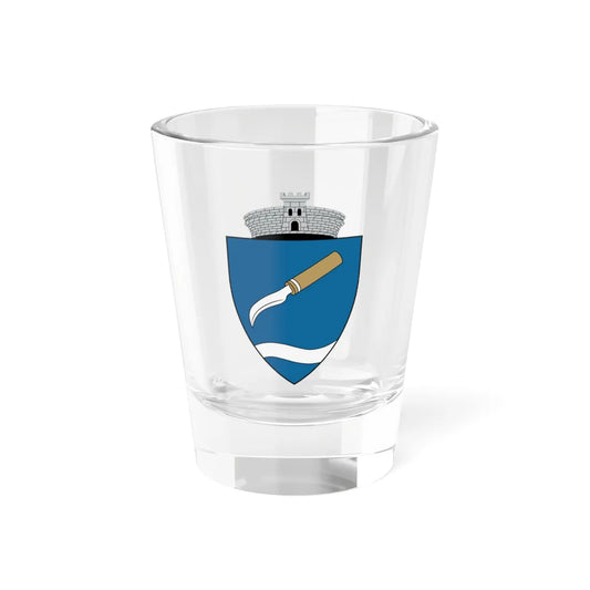Coa Romania Town Scorțaru Nou (Oman) (Coat of Arms) Shot Glass 1.5oz 1.5oz - Go Mug Yourself