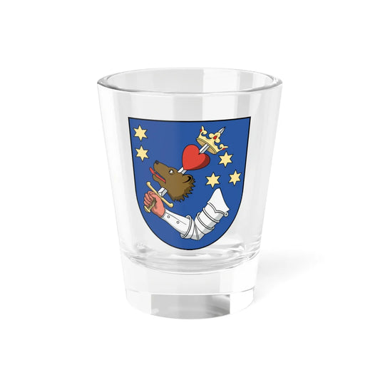Coa Romania Town Székelyudvarhely (Oman) (Coat of Arms) Shot Glass 1.5oz 1.5oz - Go Mug Yourself
