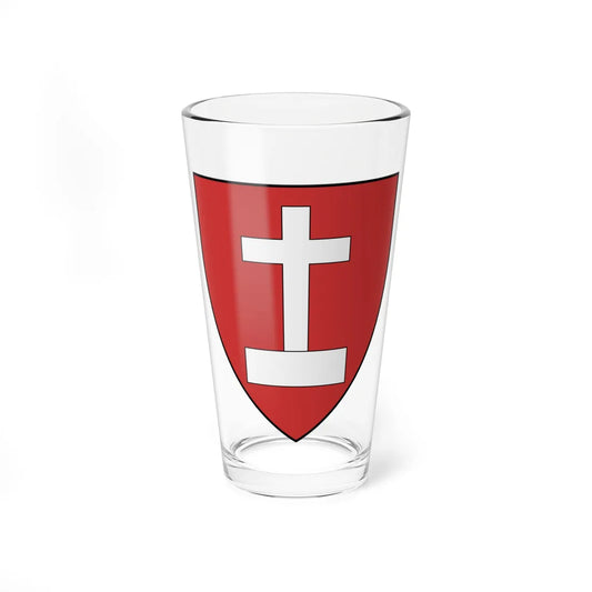 Coa Romania Town Szászvolkány (Oman) (Coat of Arms) Pint Glass 16oz 16oz - Go Mug Yourself