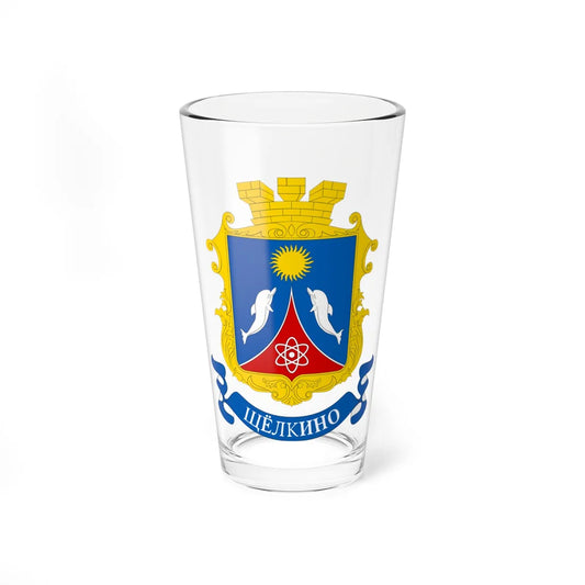 COA Shcholkine (Ukraine) (Coat of Arms) Pint Glass 16oz 16oz - Go Mug Yourself