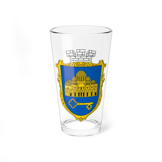 COA Shevchenkivskyi Kyiv Ukraine UHT (Ukraine) (Coat of Arms) Pint Glass 16oz 16oz - Go Mug Yourself