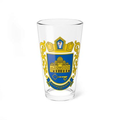 COA Shevchenkivskyi Kyiv Ukraine (Ukraine) (Coat of Arms) Pint Glass 16oz 16oz - Go Mug Yourself