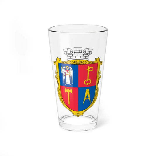 COA Solomianskyi Kyiv Ukraine UHT (Ukraine) (Coat of Arms) Pint Glass 16oz 16oz - Go Mug Yourself
