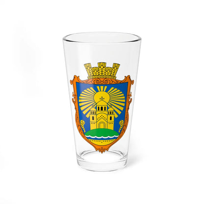 COA Sophiivska Borshchahivka Kyivska Ukraine UHT (Ukraine) (Coat of Arms) Pint Glass 16oz - Go Mug Yourself
