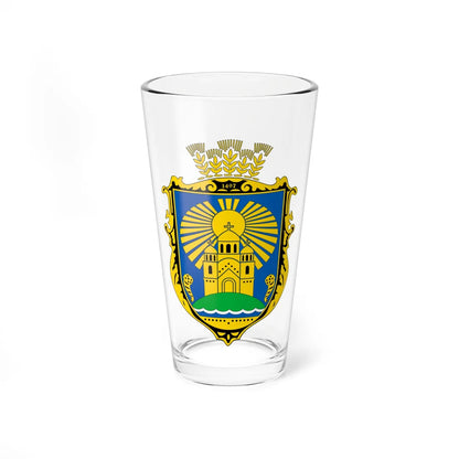 COA Sophiivska Borshchahivka Kyivska Ukraine (Ukraine) (Coat of Arms) Pint Glass 16oz 16oz - Go Mug Yourself