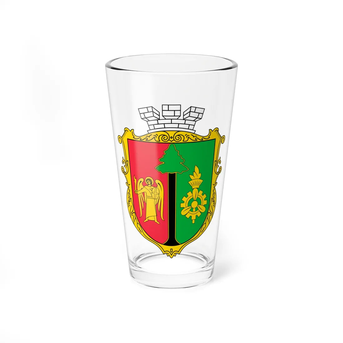 COA Sviatoshynskyi Kyiv Ukraine UHT (Ukraine) (Coat of Arms) Pint Glass 16oz 16oz - Go Mug Yourself