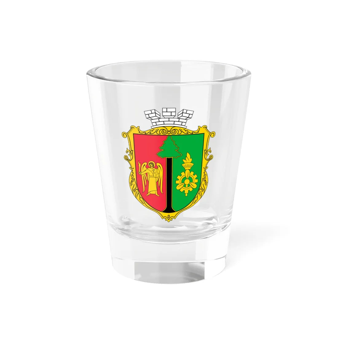 COA Sviatoshynskyi Kyiv Ukraine UHT (Ukraine) (Coat of Arms) Shot Glass 1.5oz 1.5oz - Go Mug Yourself