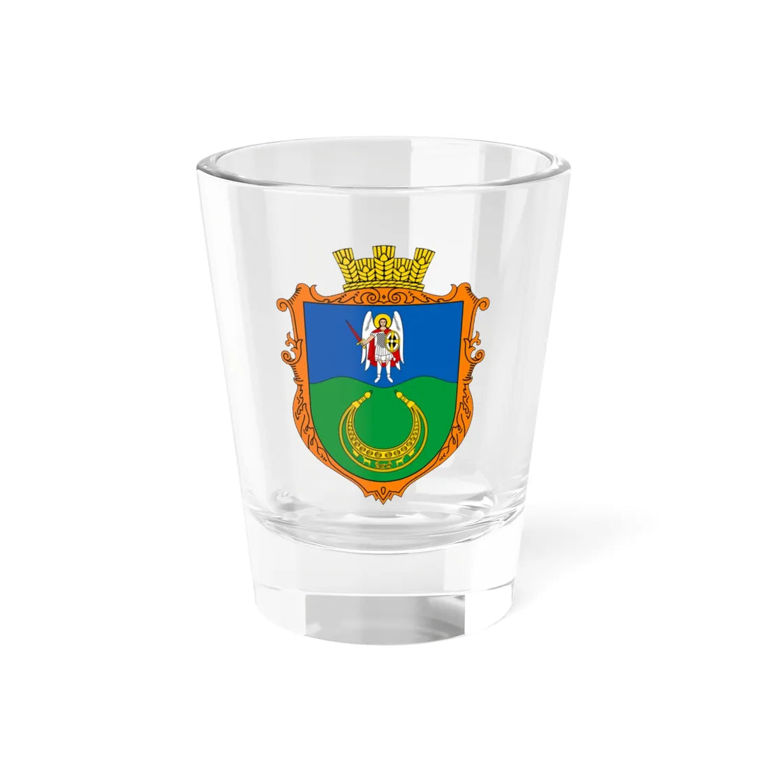 COA Tarasivka Kyivska Ukraine (Ukraine) (Coat of Arms) Shot Glass 1.5oz 1.5oz - Go Mug Yourself