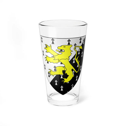 COA Tudor Trevor Lord of Herford (Wales) (Coat of Arms) Pint Glass 16oz 16oz - Go Mug Yourself